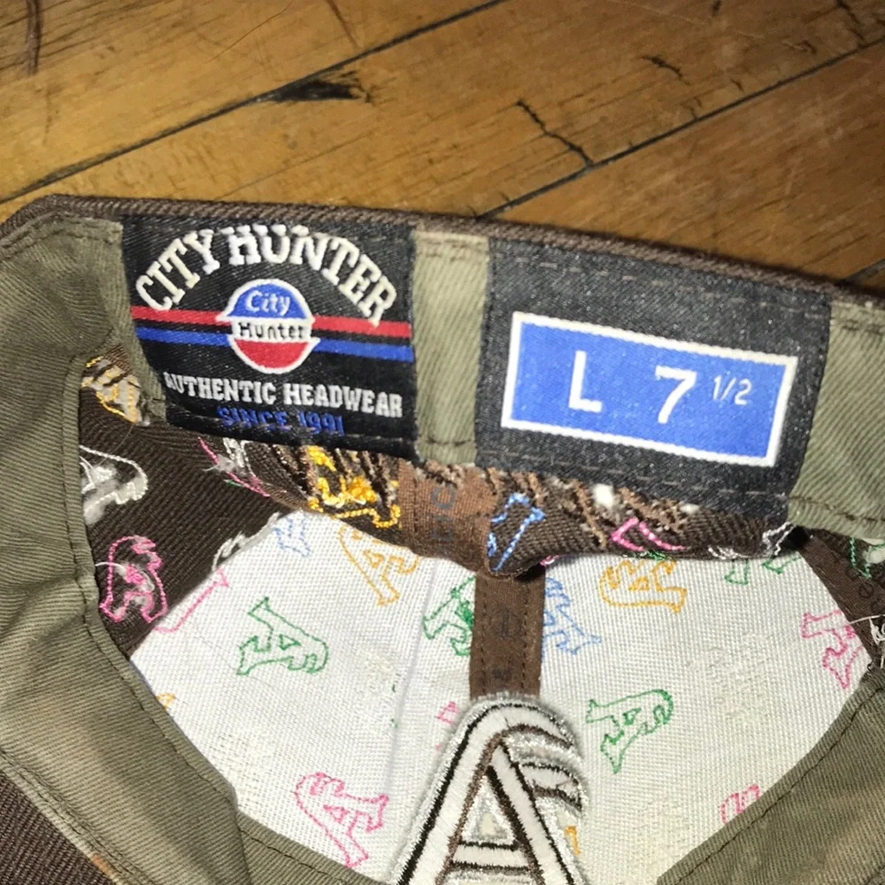 Brown Multicolor 'A' AtlantaEmbroidered Baseball Cap